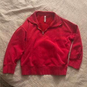 Athleta women’s Red Half-Zip Sweater